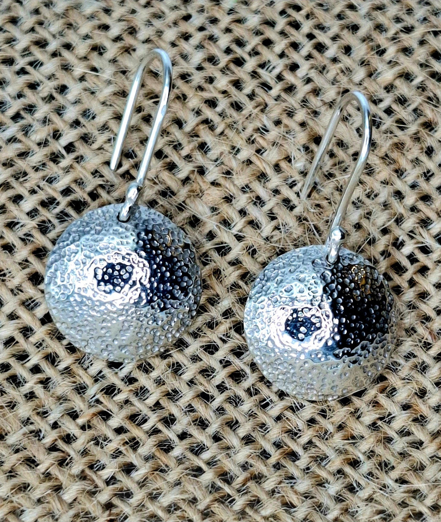 Sandblast Disc Earrings