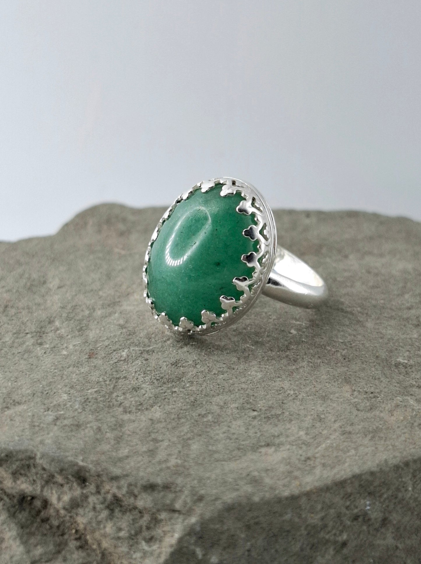 Adventurine Antique Style Ring